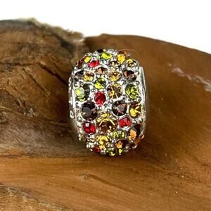 Chamilia Jeweled Kaleidoscope Swarovski Bead Fresco Verde Umber Chianti NEW